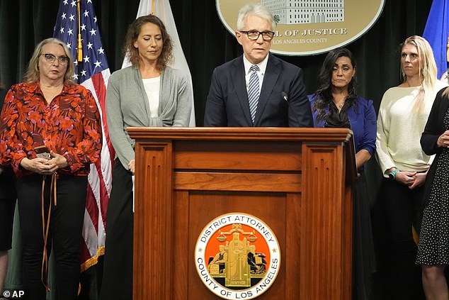 Gascon held a press conference on Thursday to discuss the Menendez brothers (photo)