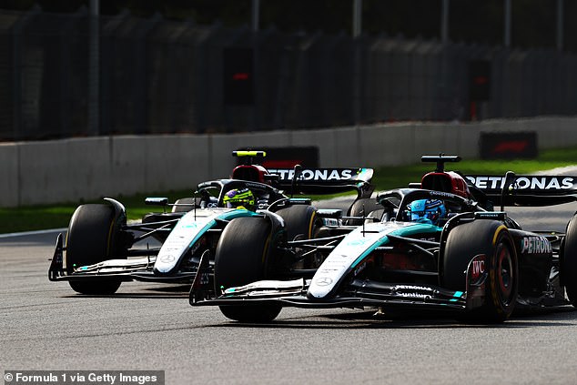 It was a good day for Mercedes, as Lewis Hamilton finished fourth and George Russell fifth