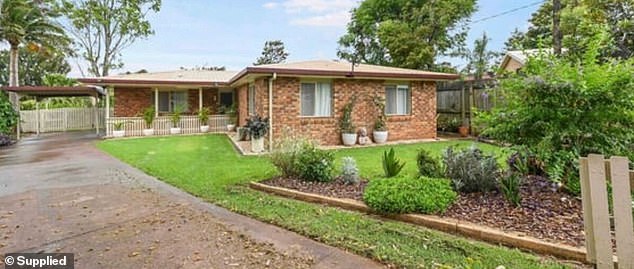 The fitness coach bought the $550,000 three-bedroom, one-bathroom brick home with large front and back gardens (pictured) in February this year, when she was 24. She was able to find tenants immediately and the value of the property has already increased by seven percent