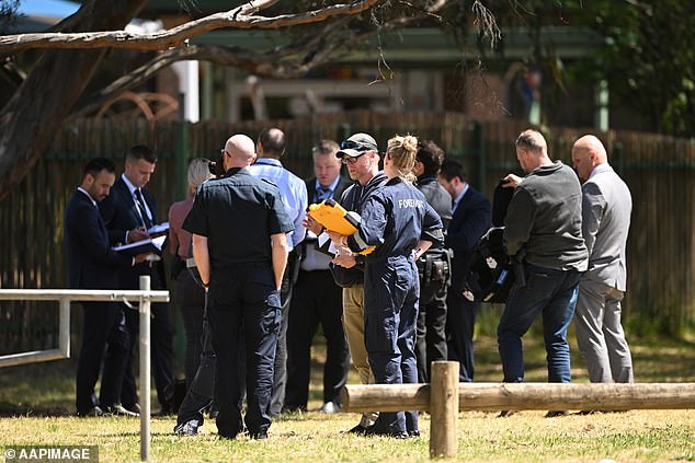 Forensic police attended the tragic scene in South Morang