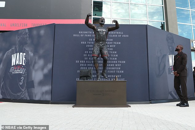 The Heat unveiled the statue on Sunday, sparking viral reactions from NBA fans online