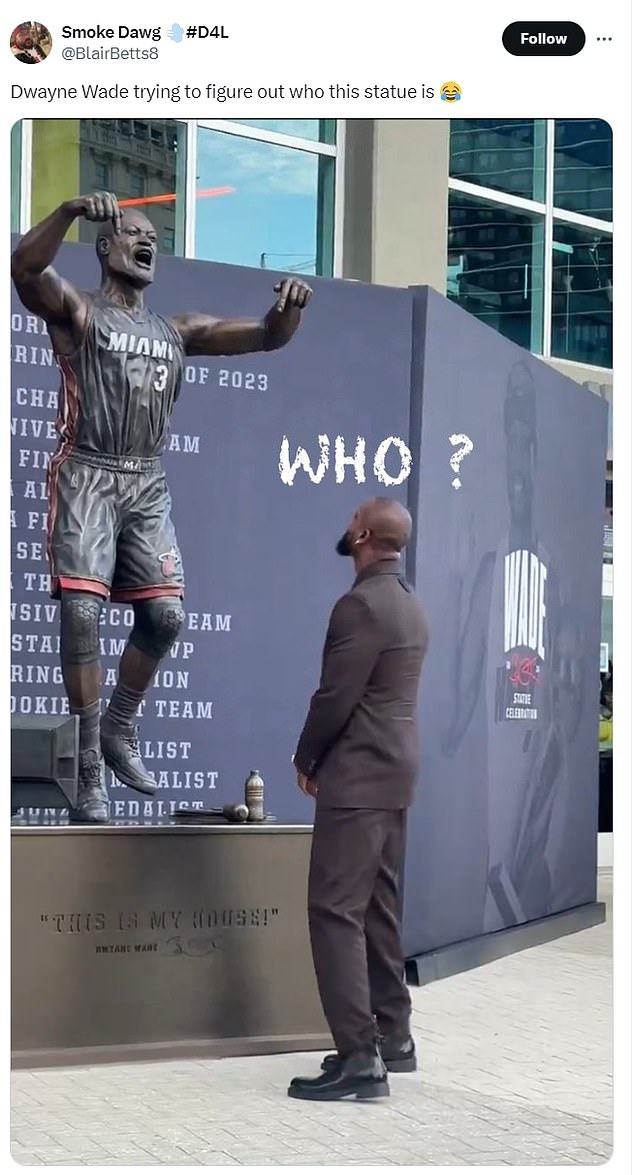 Fans on social media were quick to roast the statue of the former NBA point guard