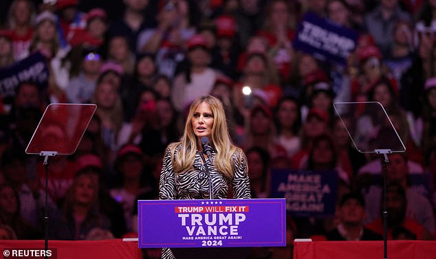 Melania Trump stunned the crowd at Madison Square Garden when she made a surprise appearance