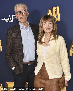 Charlie's mother Mary Steenburgen, 71, and stepfather Ted Danson, 76, also made a point of lending their support to his latest directorial film