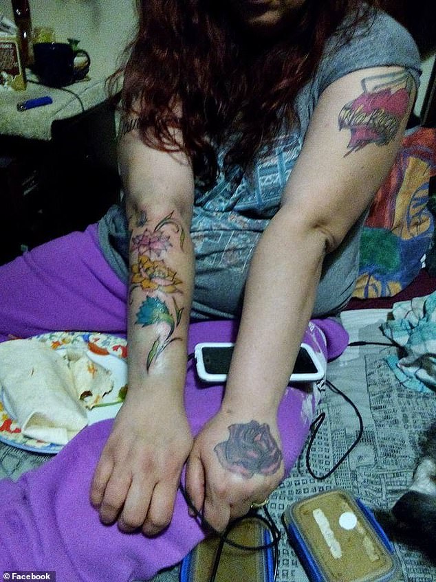 Jacinta King has 'no regrets' tattooed on her arm. She and his husband have matching roses on their hands