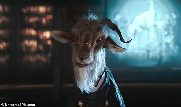 There is a brief look at Peter Dinklage as the voice of Doctor Dillamond, a professor of goat and history at Shiz University