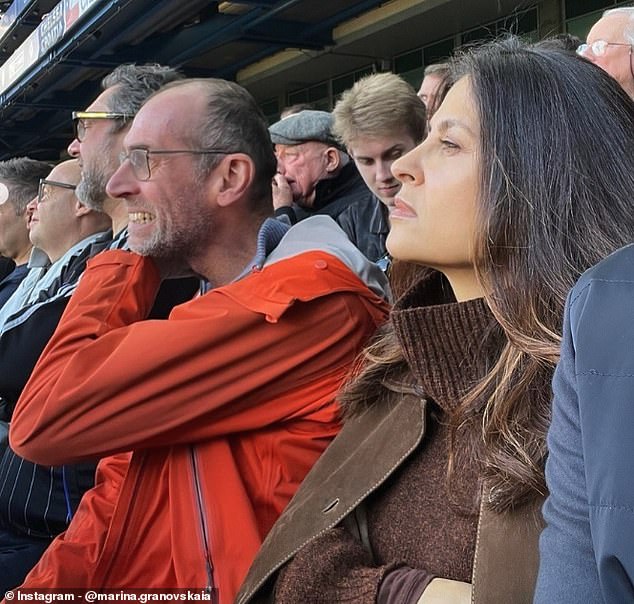 Granovskaia watched Chelsea win 2-1, but she joked that she was too small to see the goals