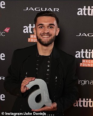 Daniels has won the Attitude 'Gamechanger' award since coming out as gay