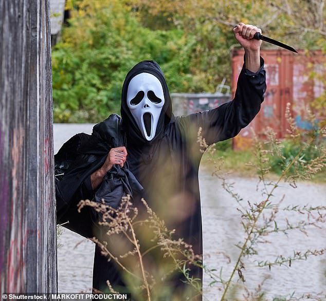 Rules and fines vary across the country, but a fine in NSW can set a driver back $2,200 (scream mask stock pictured)