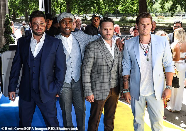 On having fellow Blue members Simon Webbe, Duncan James and Antony Costa by his side, he said: 'I don't have any real brothers – but they are my brothers' (pictured together in 2022)