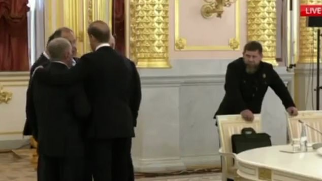 Kadyrov was seen looking around for a response