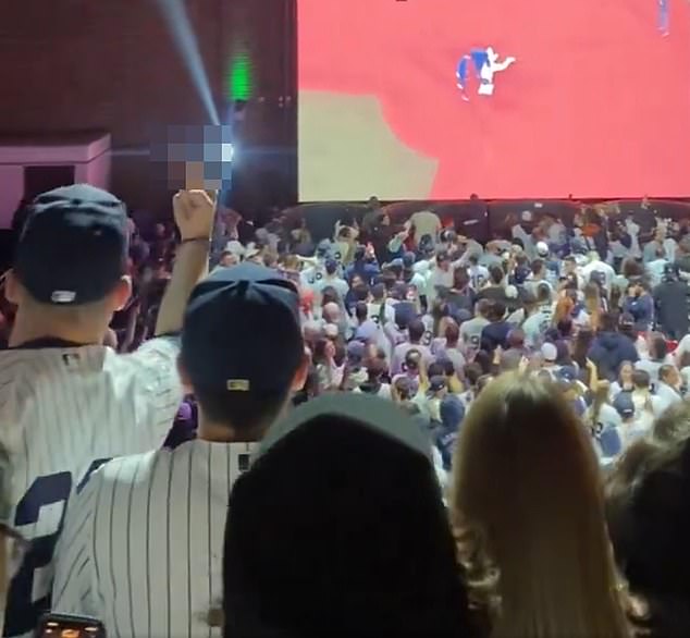 At a bar in The Bronx, a fan was even seen giving the injured star a middle finger