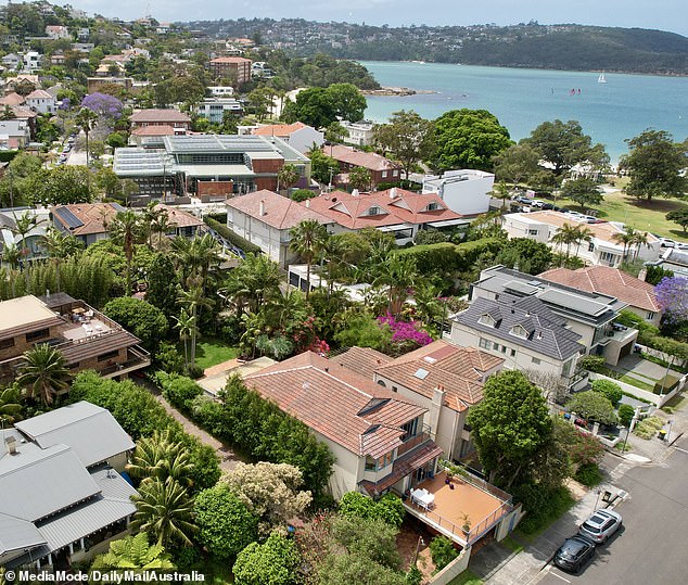 Neighbors have dismissed a local woman's claim of rampant partying at a 'student house' just off Balmoral Beach in Mosman, North Sydney (pictured)