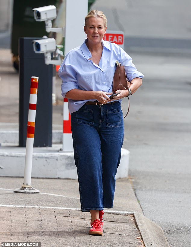 The TV veteran looked a million bucks – and was every inch the channel's new golden girl – in a chic button-up shirt, casually tucked into deep blue jeans