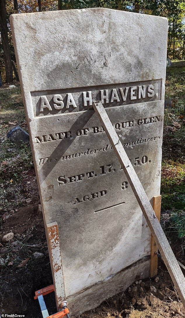 The young sailor's gravestone has been restored now that the mystery has finally been solved