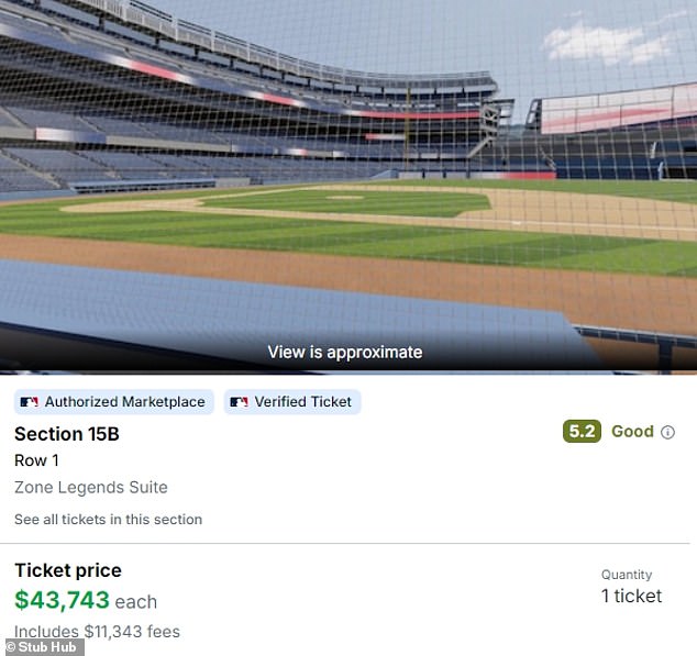 For the price of a luxury sedan, a lucky fan can sit along the first base line in the Bronx