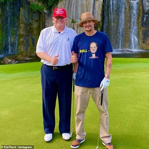 Kid Rock, 53, has been a longtime supporter of Republican candidate and former President Donald Trump