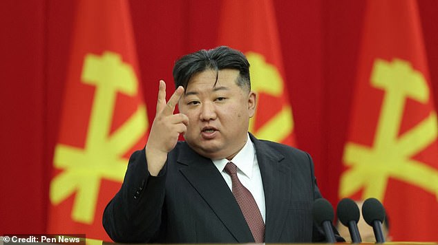 Kim Jong Un (pictured) has sent troops from his country to assist Russia in its invasion of Ukraine