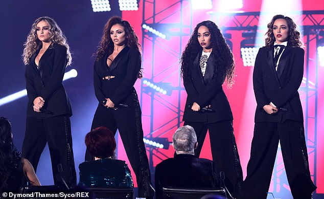 The singer became a household name after winning The X Factor with bandmates Jade Thirlwall, Leigh-Anne Pinnock and Jesy Nelson in 2012 (pictured on the show in 2017)