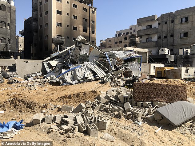 An image of the destruction at Kamal Adwan Hospital following the withdrawal of Israeli forces, in northern Gaza Strip on October 27, 2024