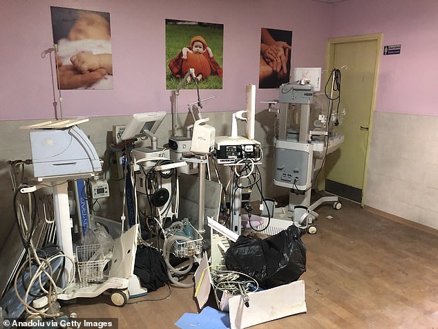 Images of medical machines can be seen in the hospital