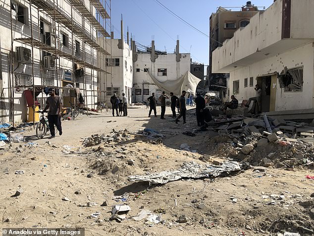 An image of the destruction at Kamal Adwan Hospital following the withdrawal of Israeli forces, in northern Gaza Strip on October 27, 2024