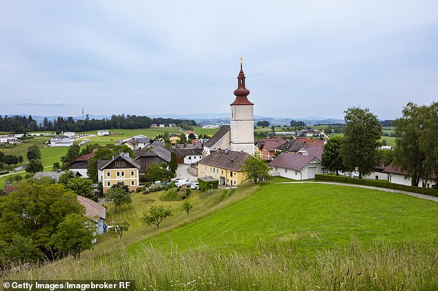 Shots were fired this morning in the Rohrbach district of Upper Austria, where the mayor of the town of Kirchberg ob der Donau was murdered (File image of Kirchberg ob der Donau)