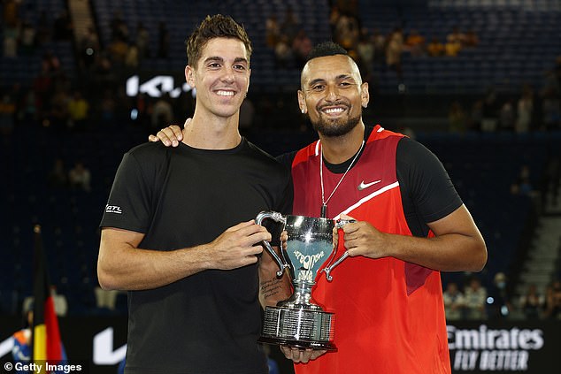 Kyrgios also won the Australian Open doubles title with his good friend Thanasi Kokkinakis