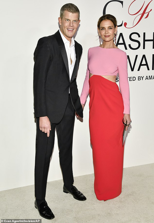 The mother of one was also joined by current Carolina Herrera creative director Wes Gordon as he posed on the red carpet