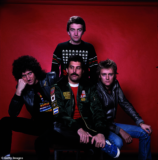 Fortunately, Roger said that Freddie 'turned out to be great', but the signature vibrato he is known for required some refinement (L-R Brian May, Freddie Mercury, Roger, John Deacon)