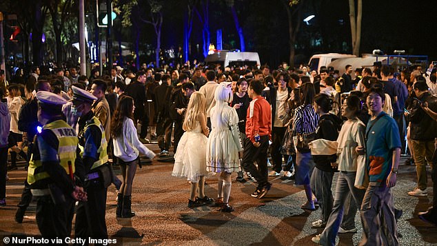 Last year's Halloween revelers in Shanghai went viral for dressing up in costumes that mocked the Chinese government and its policies