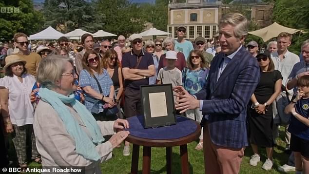 The woman had brought her valuable item in for the experts based at Pitzhanger Manor and Gallery in the latest episode of the hit BBC show