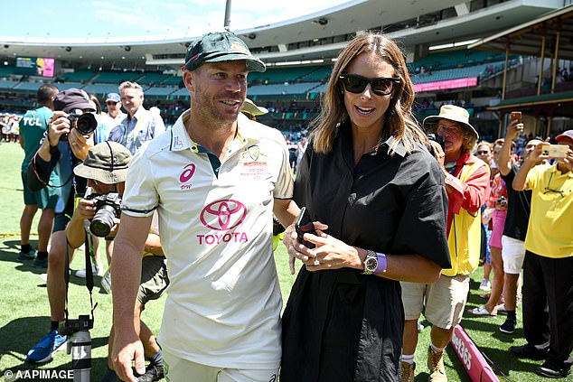 Warner has mellowed after marrying Candice Falzon (right) and becoming a father