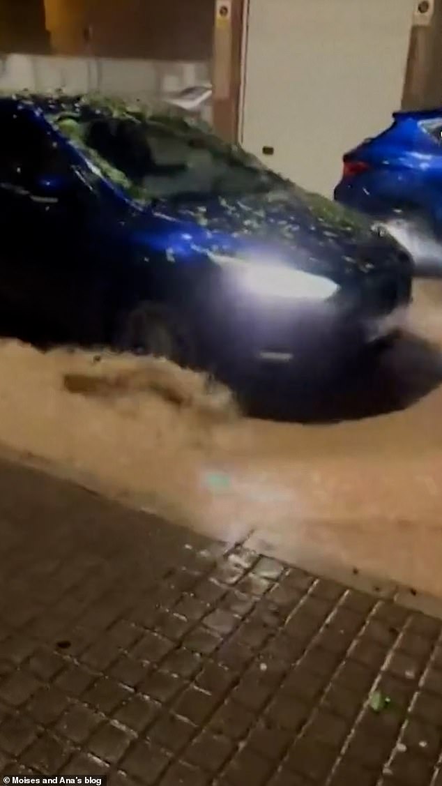 The streets of Almeria were flooded after the heavy rain