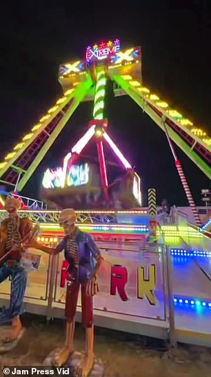 Video footage shows the twisting and winding ride