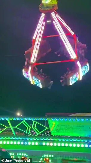 Video footage shows the twisting and winding ride