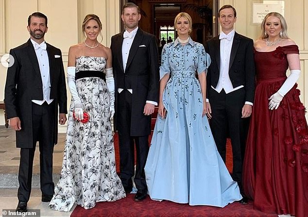 All four of Donald Trump's adult children attended the state banquet at Buckingham Palace