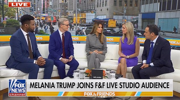 Melania sat on the Fox & Friends couch with a live studio audience exactly one week before Election Day 2024 and asked questions of the former first lady