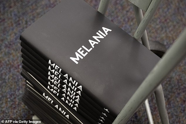 Copies of former US First Lady Melania Trump's new book, "Melania" is available for purchase at the Politics and Prose Bookstore in Washington, DC