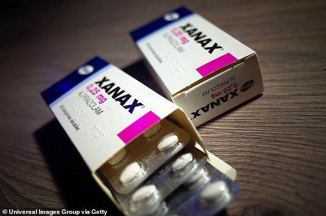 Man-made opioids, which can be hundreds of times stronger than heroin and can be fatal in small doses, are being mixed into fake drugs like Xanax by unscrupulous drug suppliers (pictured)