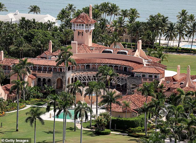 The exterior of Donald Trump's Mar-a-Lago estate pictured in 2022, 37 years after he bought it