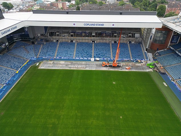 A delay in the arrival of building materials halted work and the team departed for Hampden