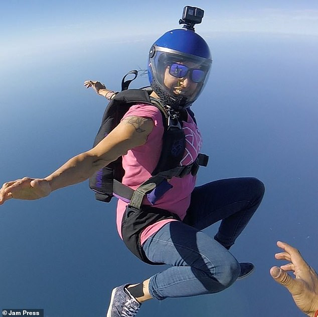 Carolina Muñoz has been skydiving since 2013