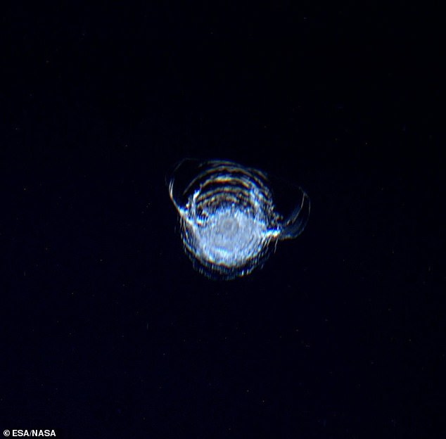 ESA astronaut Tim Peake took this photo in 2016 from Cupola, showing a circular chip with a diameter of 7 mm ripped out by the impact of a small piece of space debris