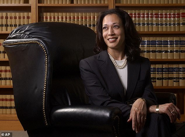 Then-San Francisco District Attorney Kamala Harris poses for a portrait in San Francisco, June 18, 2004