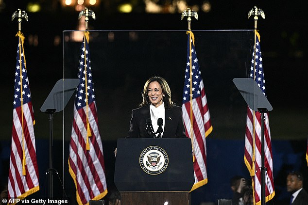 “I promise to be a president for all Americans,” Kamala Harris said