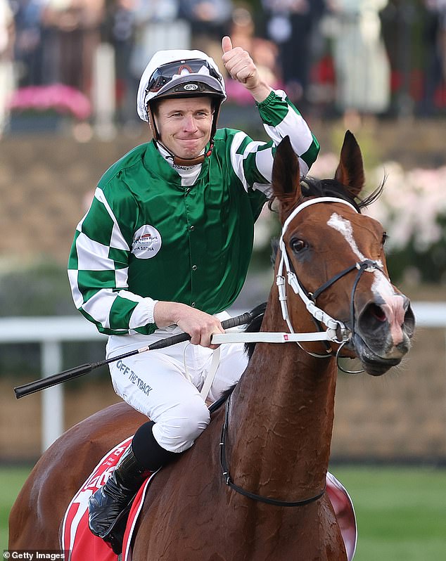 The owners have decided to rest Via Sistina (pictured after winning the Cox Plate) so she can compete in the Champions Stakes at Flemington on November 9