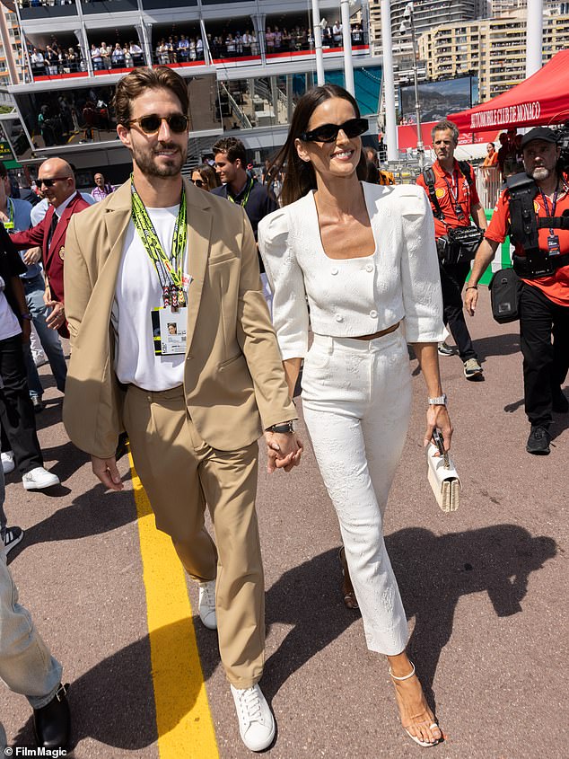 The model is currently engaged to German football goalkeeper Kevin Trapp, 34, who plays professionally for the German national team; seen in May 2024