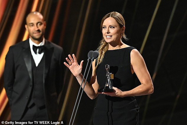 Allison recently responded to criticism from people who 'don't like' ACA while accepting an award at the 2024 Logie Awards (pictured)