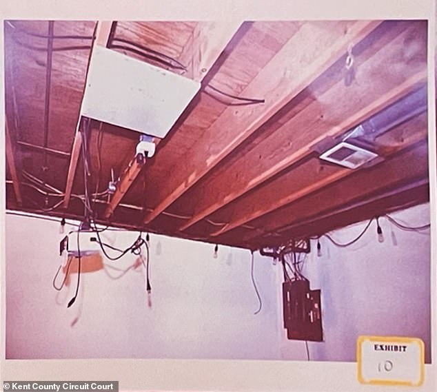 The swing he tied her to was in the basement of the house, pictured